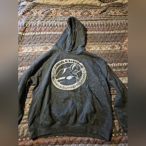 Grey Lincoln Electric welding hoodie size L